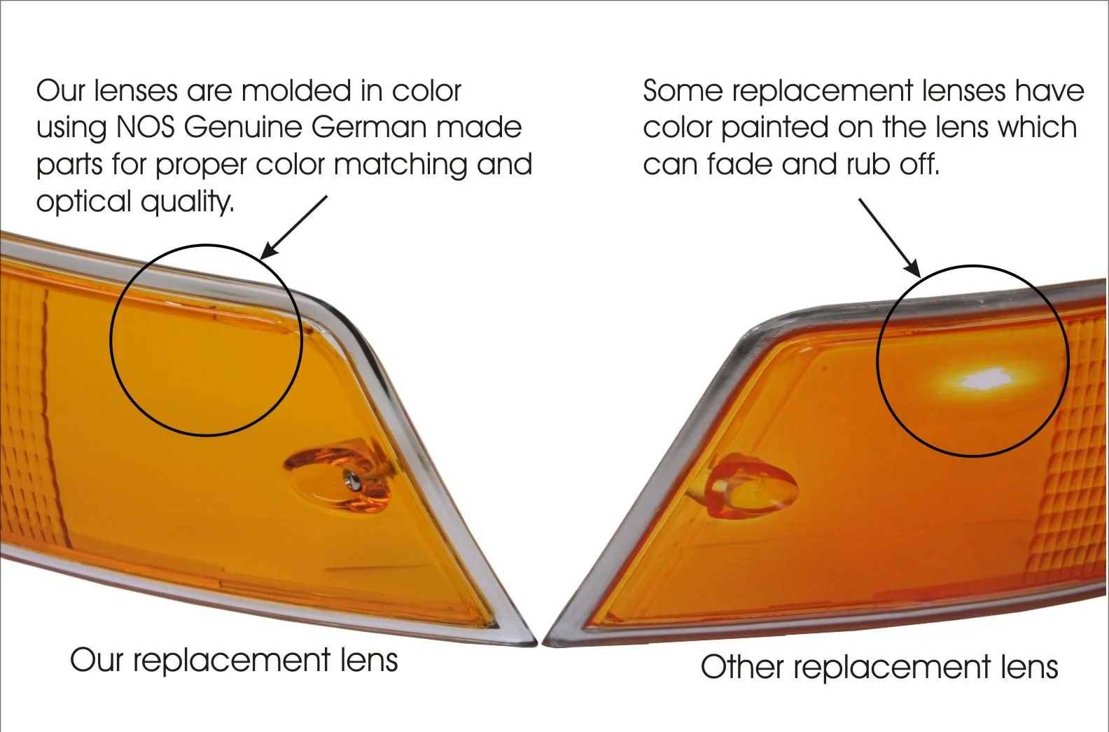 Left Euro Style Red and Amber Tail Light for Porsche 911 (1969-89) - Image 2