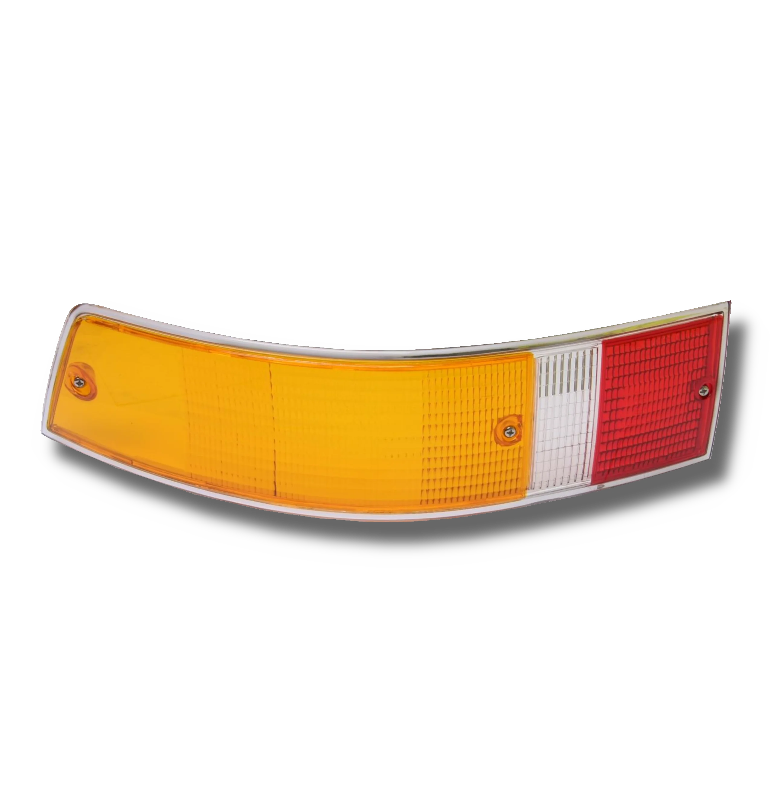 Left Euro Style Red and Amber Tail Light w/ Chrome Trim for Porsche 911 (1969-71)