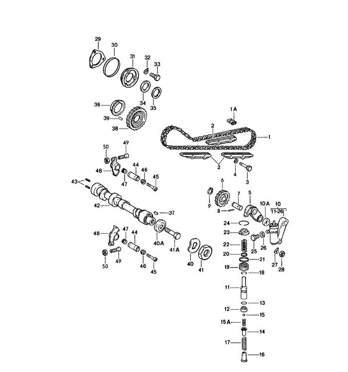 Left Side Chain Tensioner Sprocket Support for Porsche 911, 914-6, and 930 (1965-89) - Image 2
