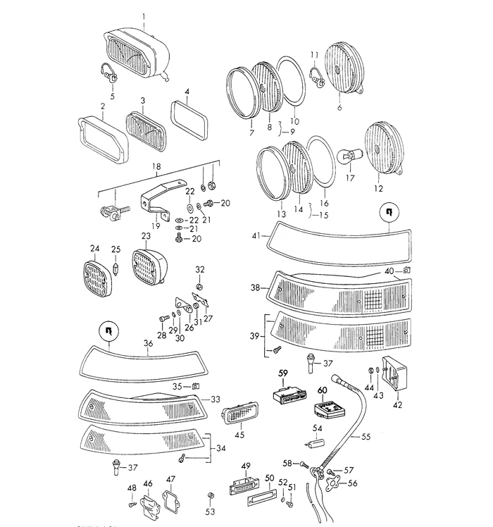 Left Tail Light Lens Seal for Porsche 911 (1969-89) - Image 2
