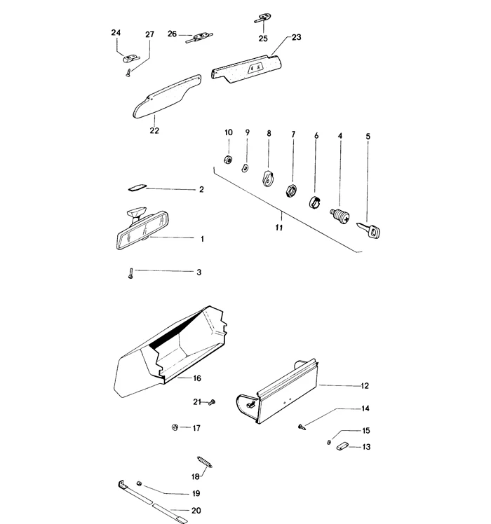 Middle Sun Visor Mount for Porsche 911 and 914 (1965-98) - Image 3