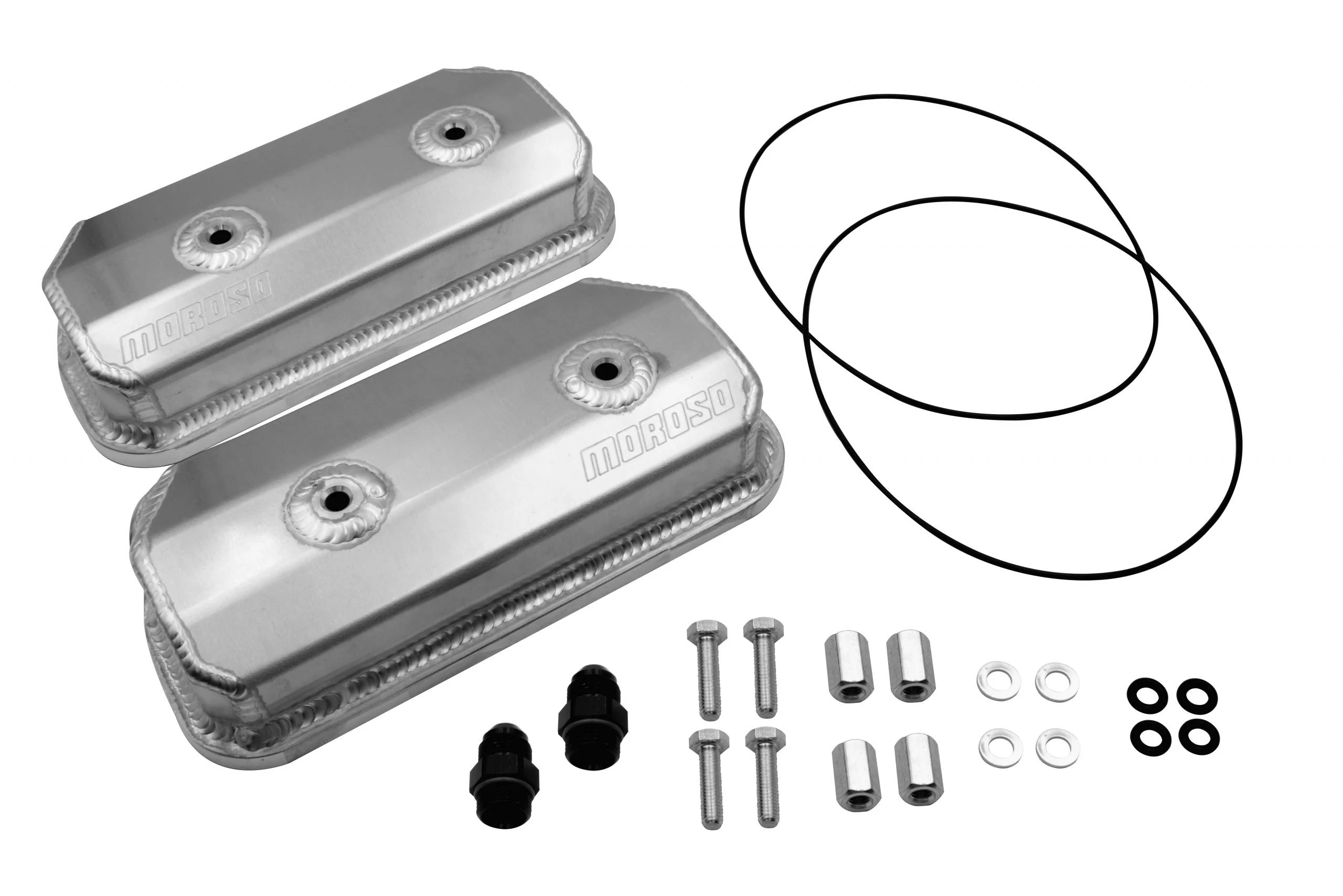 Moroso Sheet Metal Valve Covers -8AN Fitting