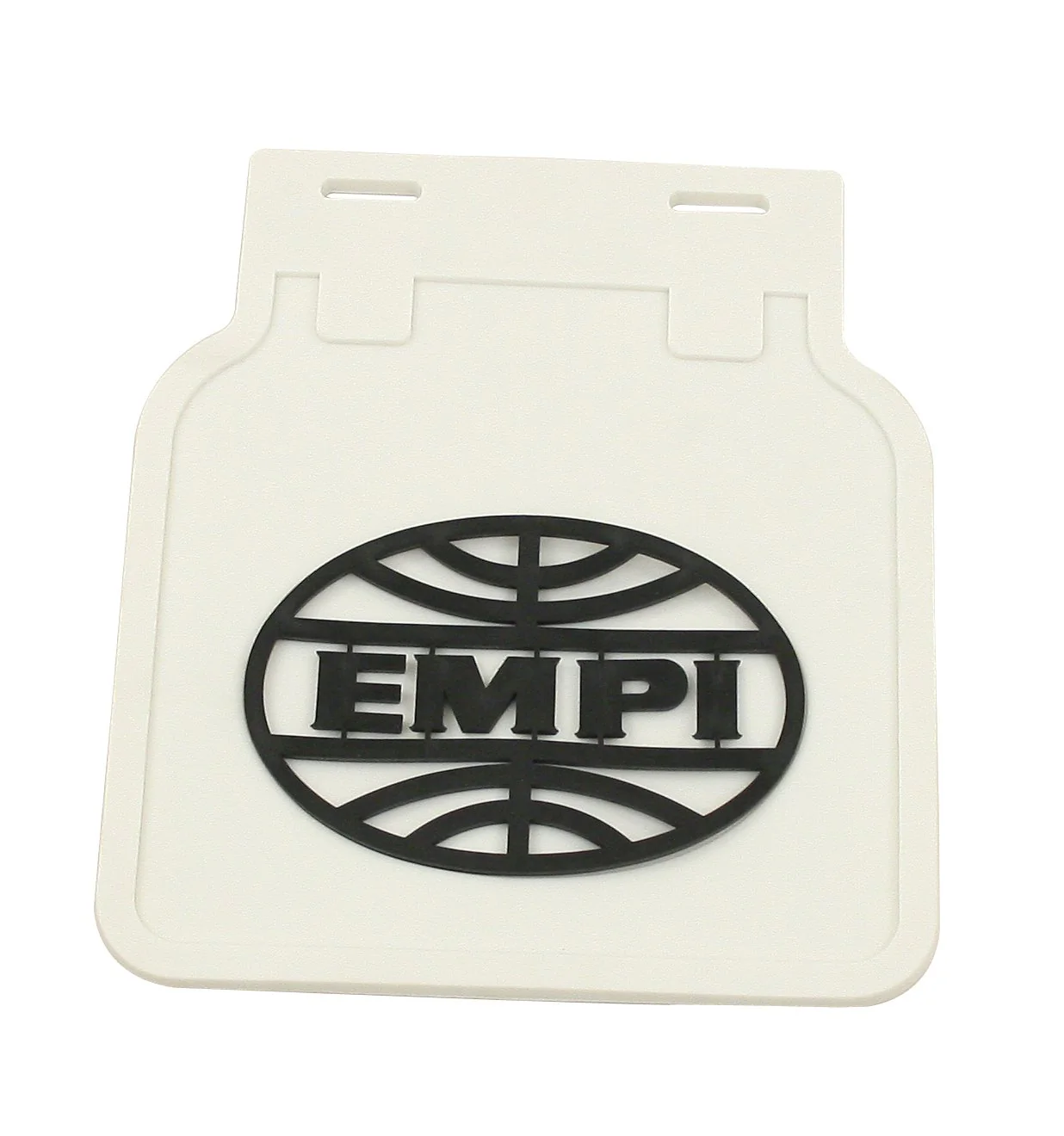 Mud Flaps, White with Black Logo, Type 1, Pair