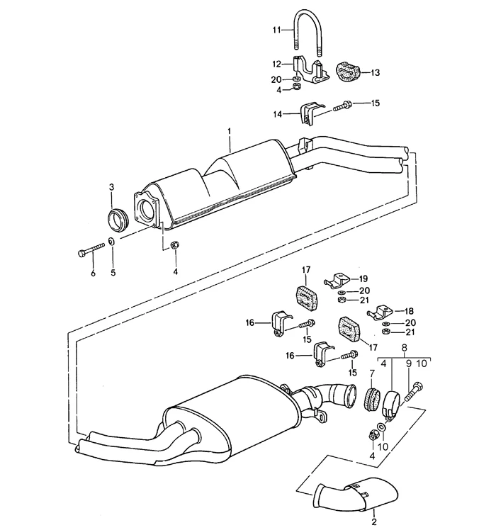 Muffler Mount for Porsche 924, 944 and 968 (1977-95) - Image 2