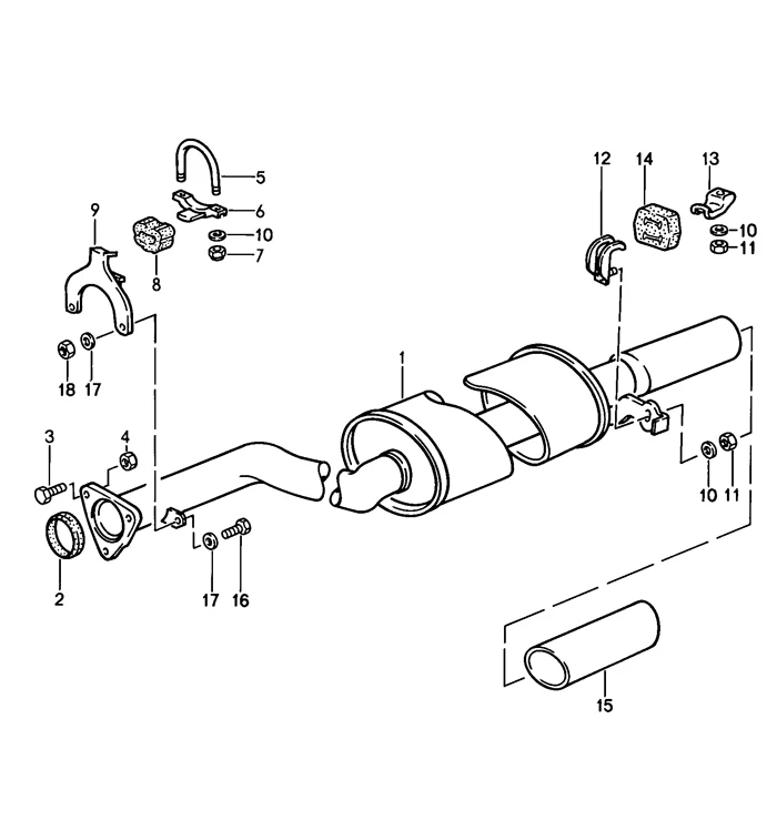 Muffler Mount for Porsche 924S, 928 944 and 968 (1983-95) - Image 2