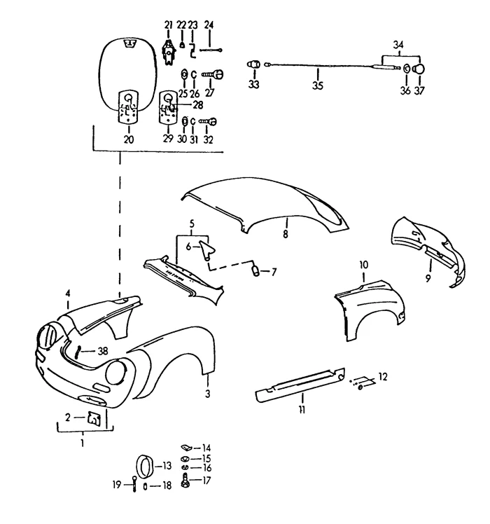 Multi Use Grommet for Porsche 356, 911, 912, 914, 924, 928, 940, 944 (1960-91) - Image 2