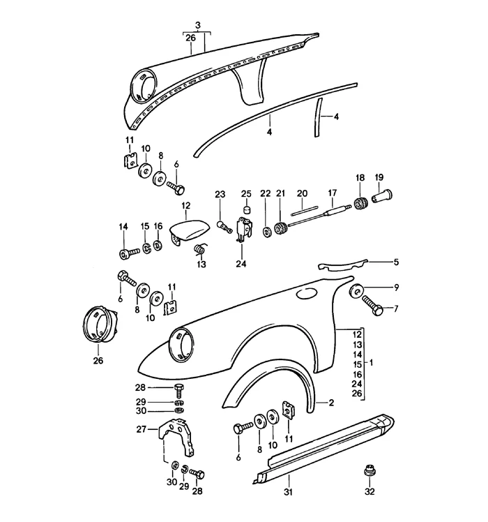 Multi Use Grommet for Porsche 356, 911, 912, 914, 924, 928, 940, 944 (1960-91) - Image 3