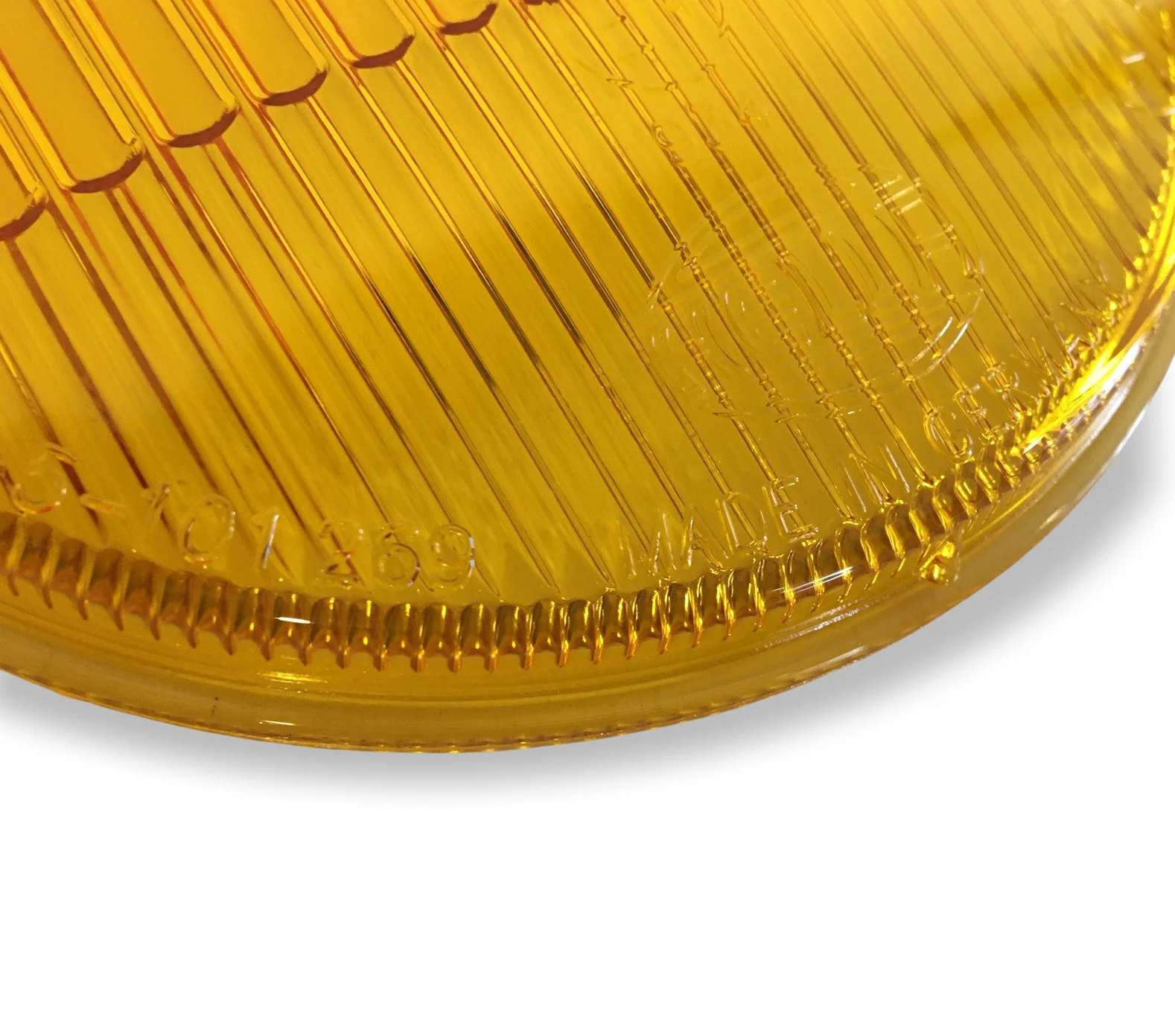 NOS Hella Yellow Fog Light Lens 1010269 for Porsche 911 (1969-73) and 914 (1970-76) - Image 2