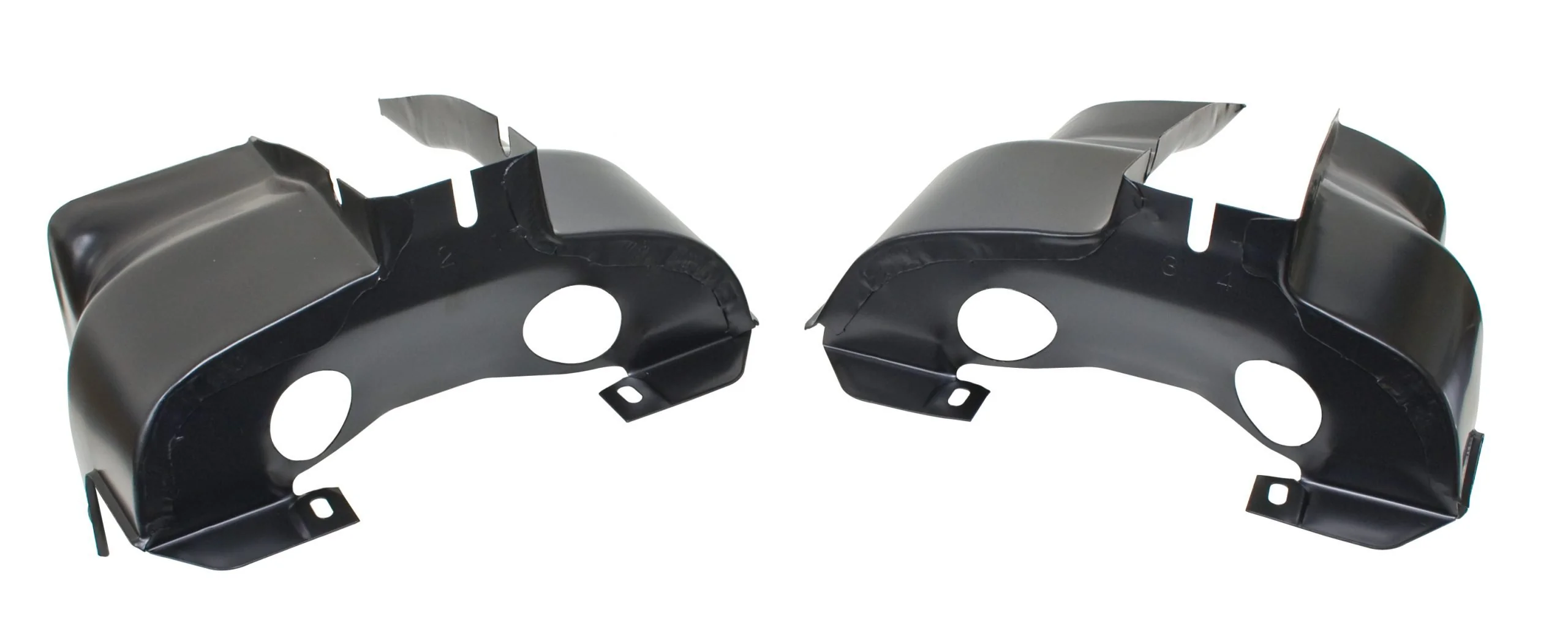 Off-Road Dual Port Shrouds, Black, Pair