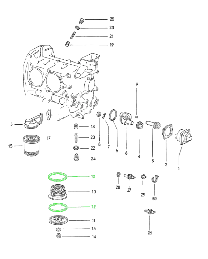 Oil Sump Paper Gasket Set for Porsche 914-4 (1970-76) - Image 3