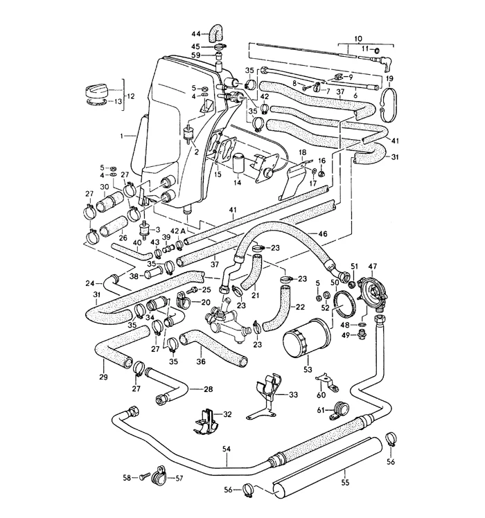 Oil Tank to Engine Breather Hose for Porsche 911 (1989-94) - Image 2
