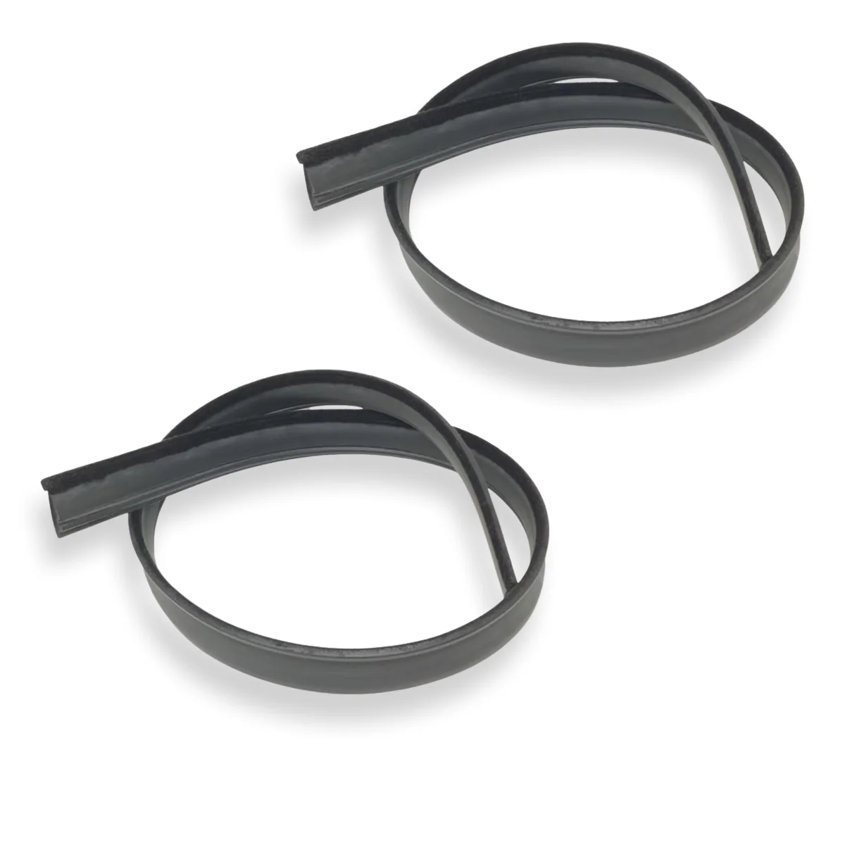 914Rubber Outer Window Scraper Seal w/ Fuzzy for Late Porsche 914 (1973-76) - Image 2