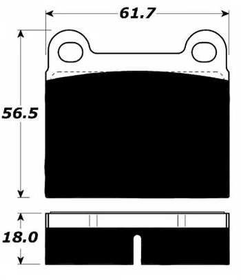 Porterfield R4-S Pads for Late Porsche 914-4 Front Calipers (72.8 - 76) - Image 2