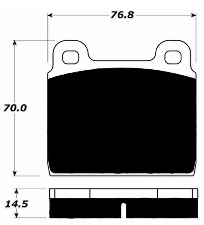 Porterfield R4-S Pads for Porsche 911 (1976-83) 912E Front A-Calipers (1976) - Image 2