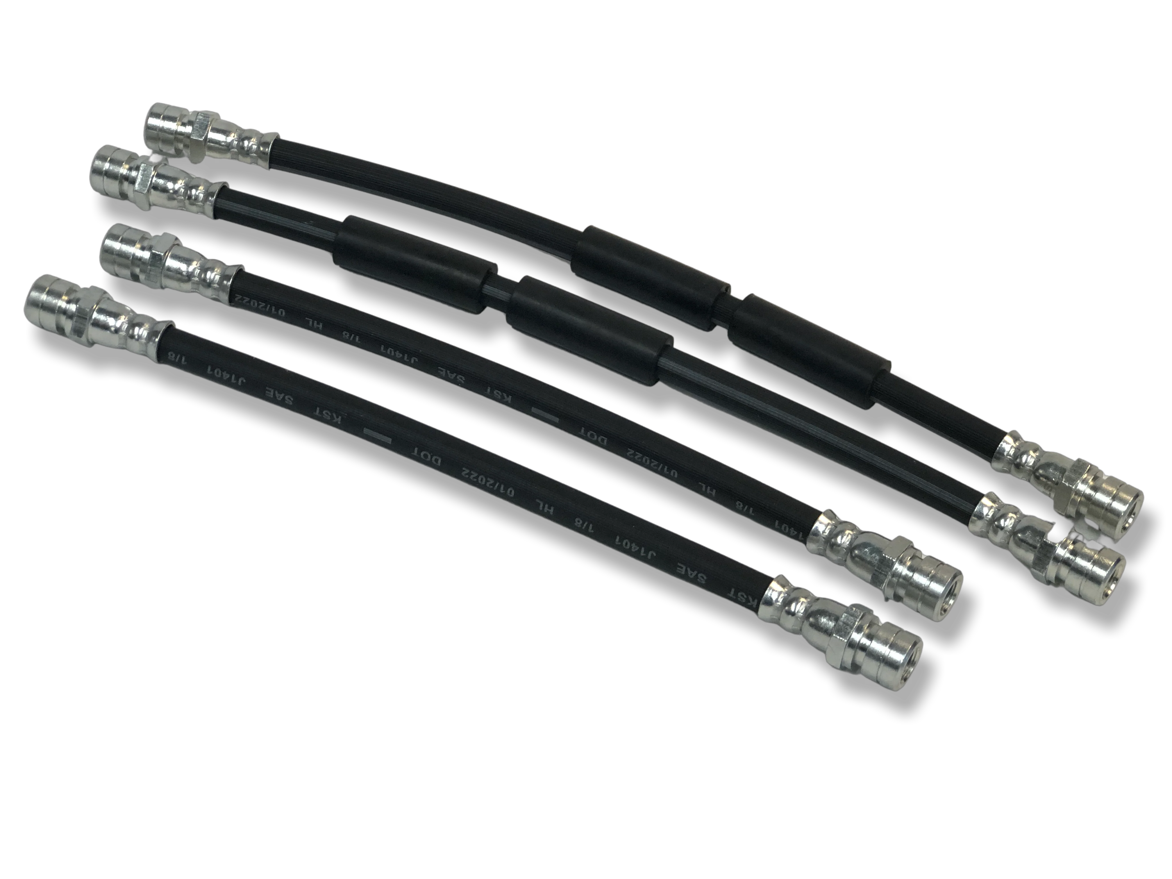 PMB Performance DirectFit Rubber Brake Lines - Set of 4 - 1973-76 Porsche 914-4