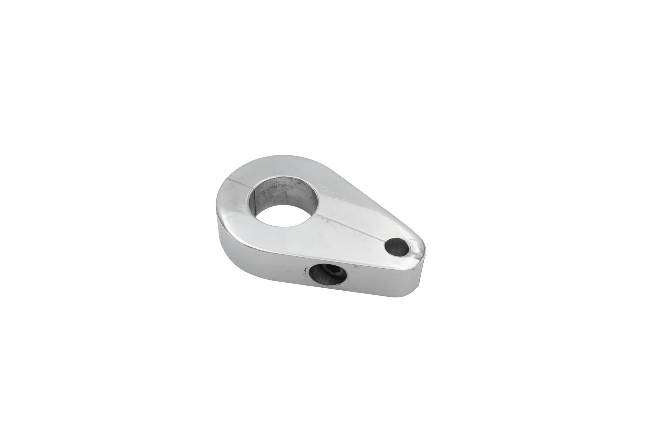 Polished Aluminum Brake Line Bracket, 3/4"