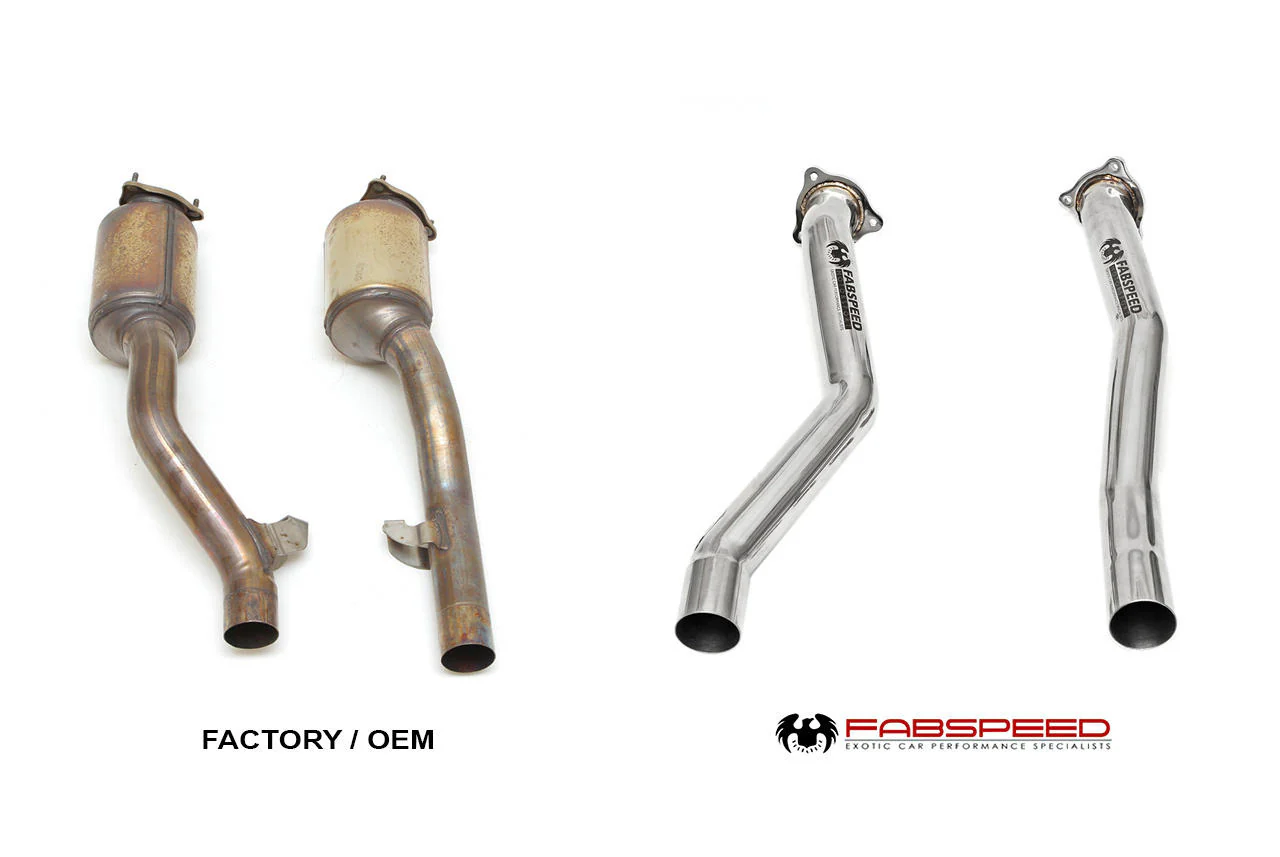 Fabspeed Porsche 958.2 Cayenne S E-Hybrid Secondary Competition Link Pipes (2015-2018) - Image 2