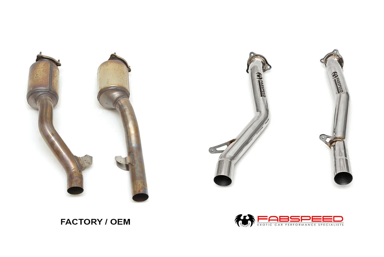 Fabspeed Porsche 958.2 Cayenne Turbo / Turbo S Secondary Competition Link Pipes (2015-2018) - Image 2