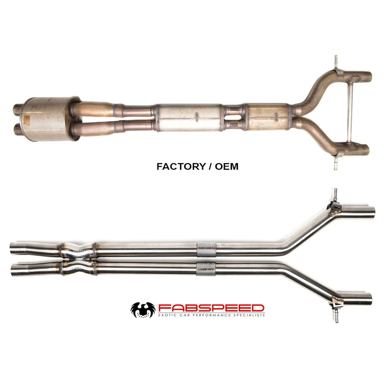 Fabspeed Porsche 970 Panamera S Resonator Bypass X-Pipe (2010-2013) - Image 2