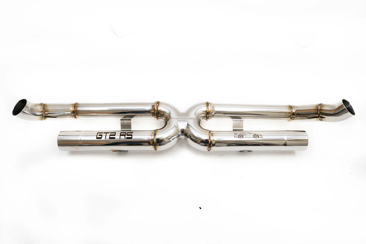 Fabspeed Porsche 991.2 GT2 RS Center Muffler Bypass X-Pipe (2018+) - Image 2