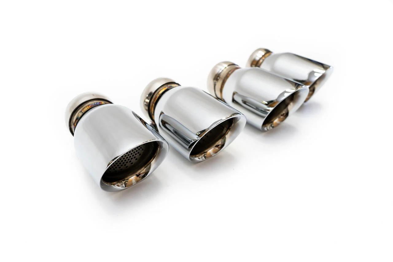 Fabspeed Porsche E3 Cayenne S 2.9L Turbo Deluxe Quad Style Tips - Image 6