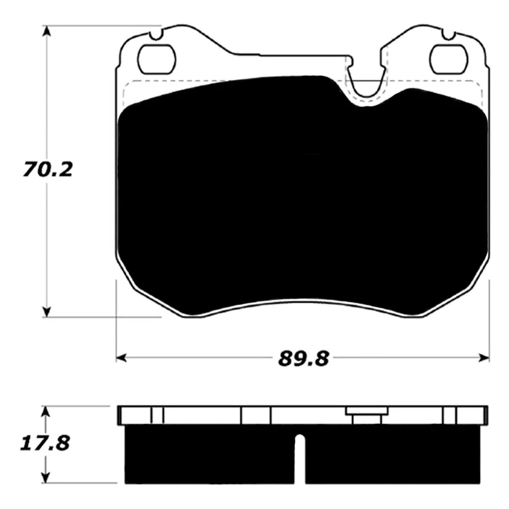 Porterfield R4-S Rear Brake Pads for Porsche 924 Equipped with Rear Disc Brakes - Image 2