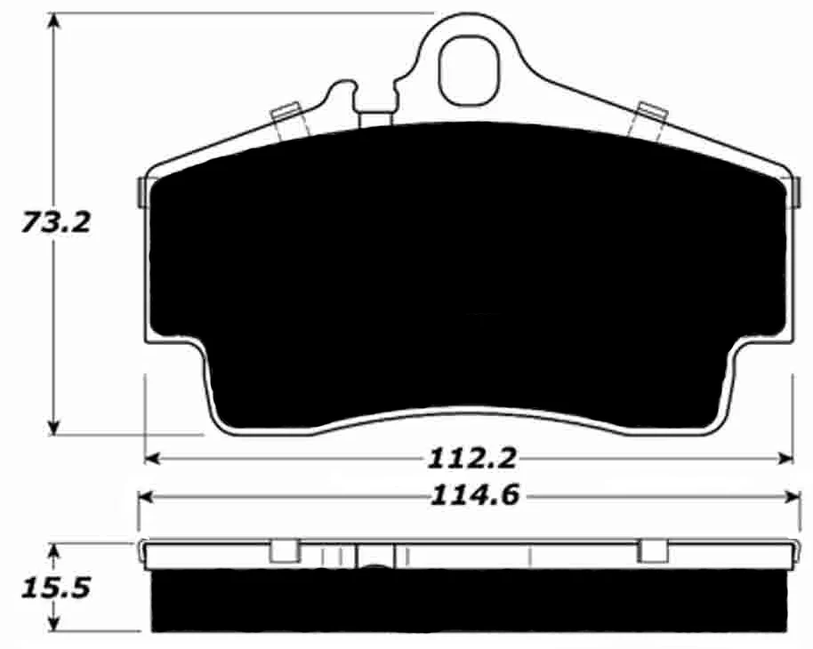 Porterfield R4-S Rear Brake Pads for Porsche 996 - Image 2