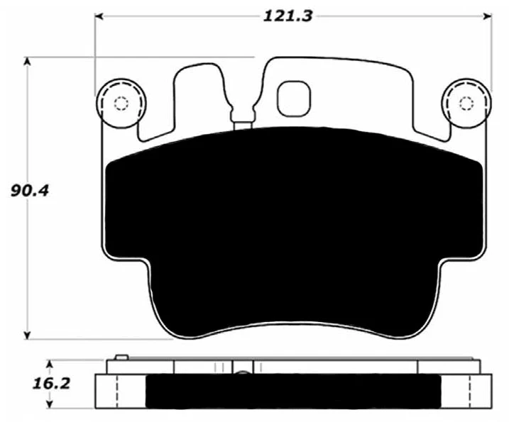 Porterfield R4-S Rear Brake Pads for Porsche 996 Turbo - Image 2