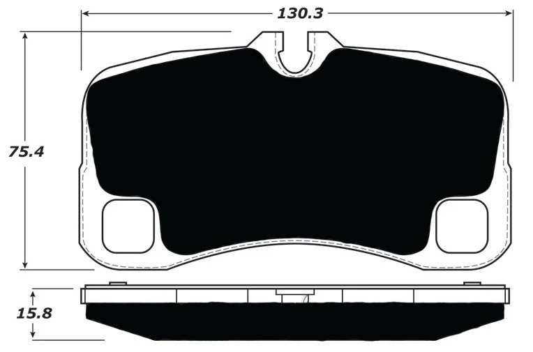 Porterfield R4-S Rear Brake Pads for Porsche 997.2 Carrera - Image 2