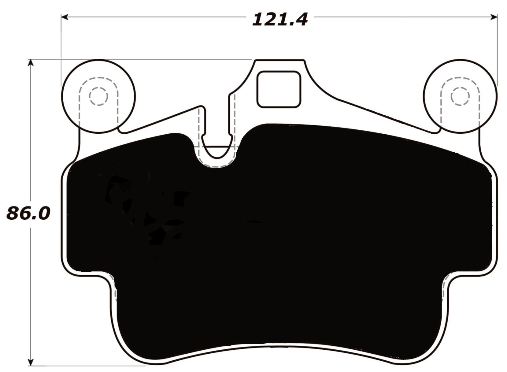 Porterfield R4-S Rear Brake Pads for Porsche 997 Carrera - Image 2