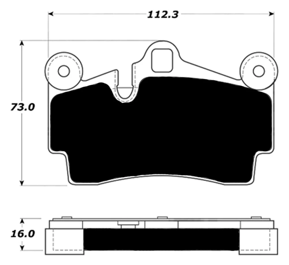 Porterfield R4-S Rear Brake Pads for Porsche Cayenne Base, and S Models (2003-10) - Image 2