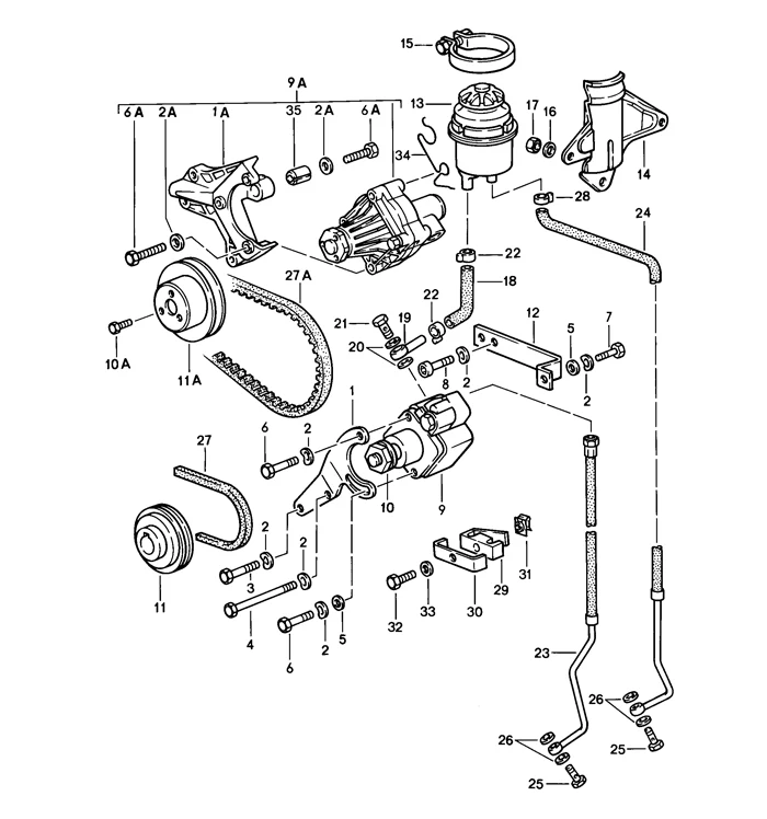 Power Steering Hose for Porsche 928 (1978-84) - Image 3