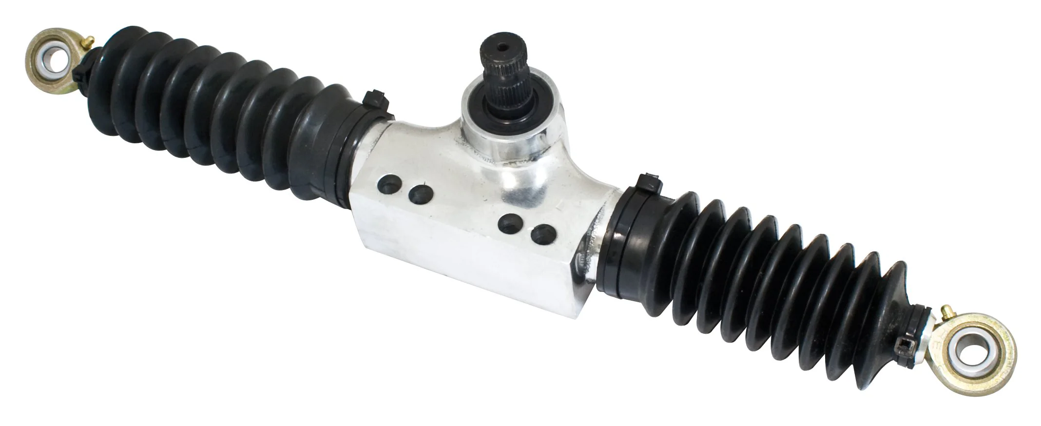 Rack & Pinion Unit, 4 Mounting Holes, 14" 5/8 - 36 Spline Shaft, 1 1/2 Turns Lock to Lock, (Boxed)