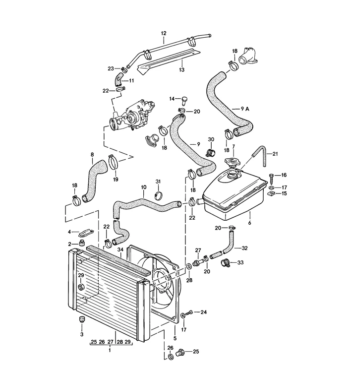 Radiator Hose for Porsche 944 NA (1983-85) - Image 2