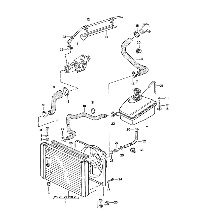Radiator Hose for Porsche 944 NA (1985-88) - Image 2