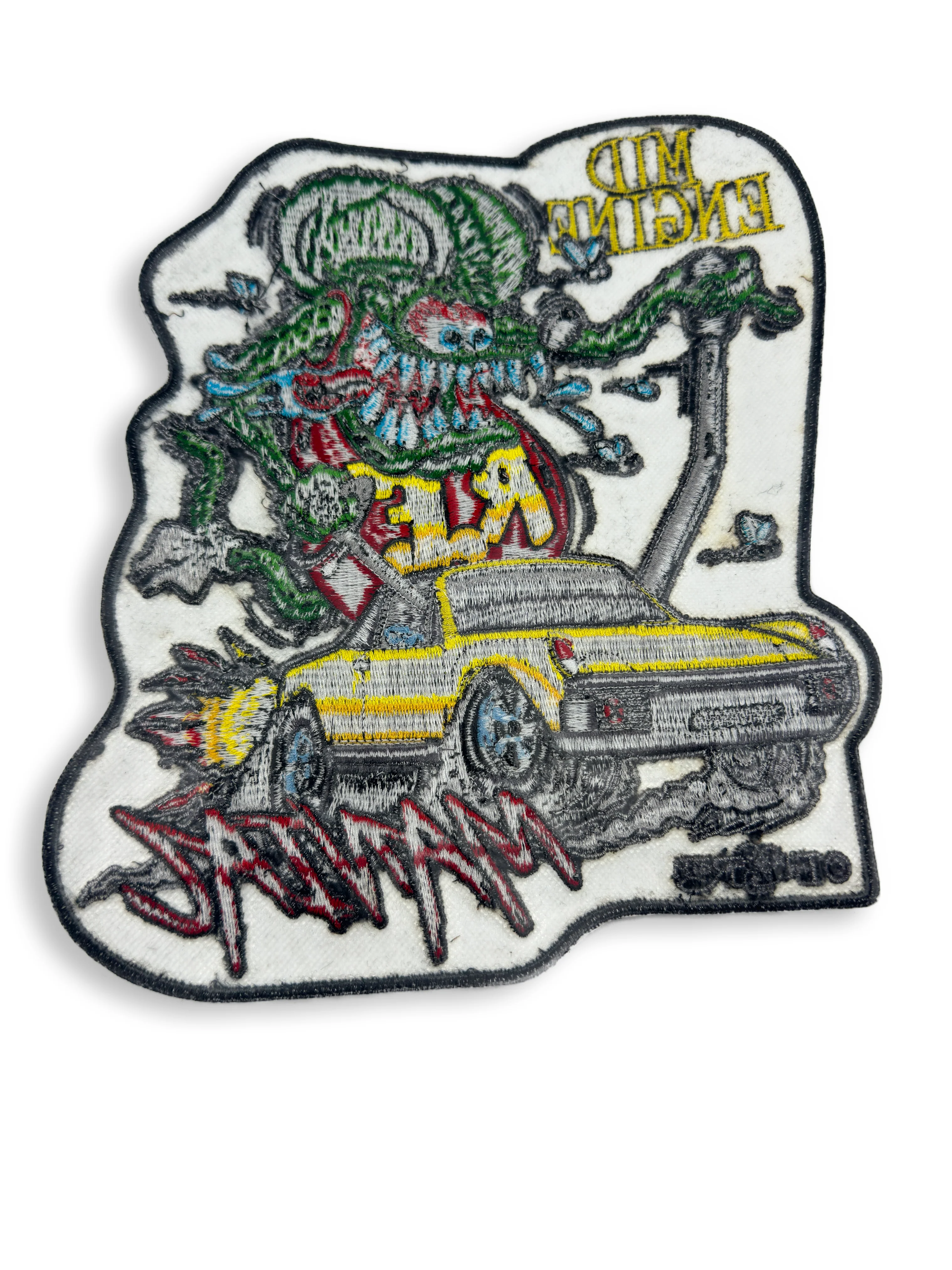 Rat Fink Porsche 914 Mid-Engine Maniac Retro Patch - Image 2