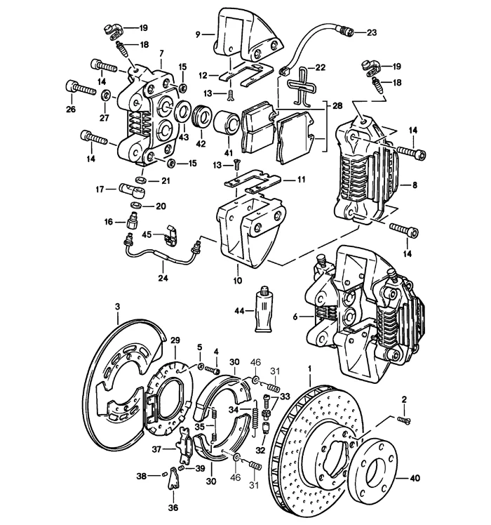 Rear Lower Caliper Pad Spring Plate for Porsche 930 - Image 2