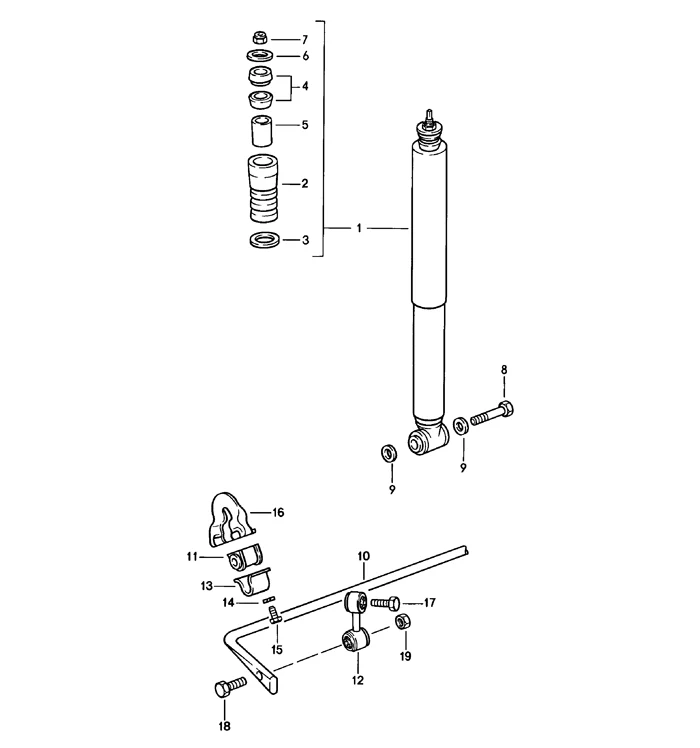 Rear Right Sway Bar Link for Porsche 911 (1978-89) - Image 2