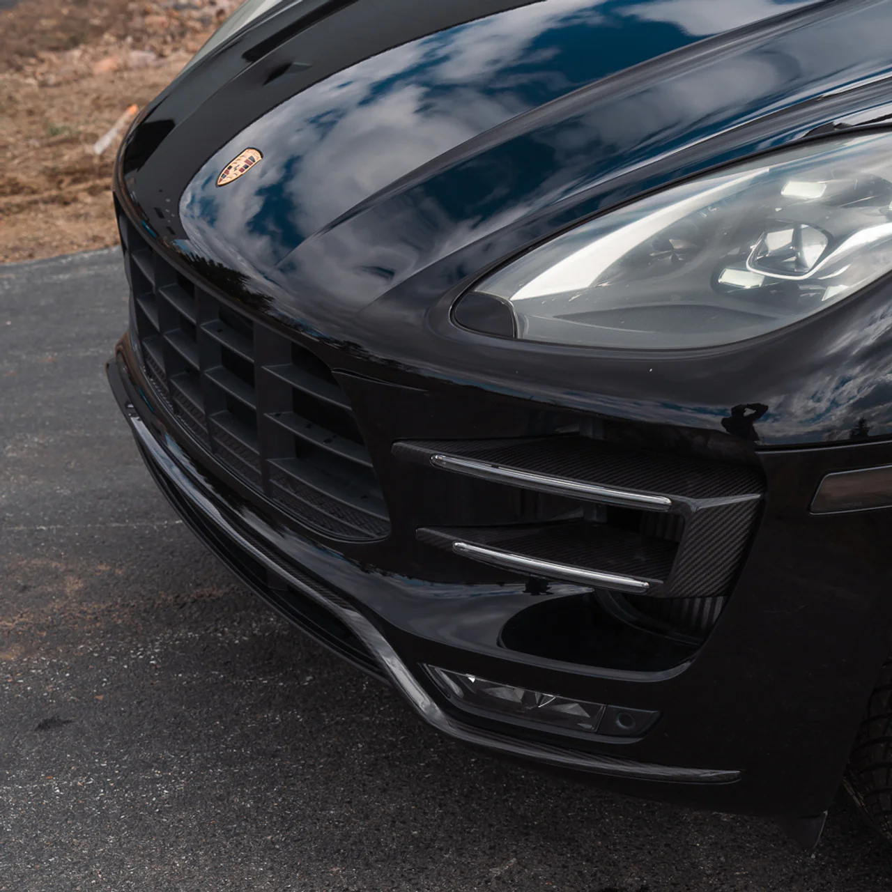 Rennline Carbon Fiber "Mustache" Front Lip for Macan - Image 6