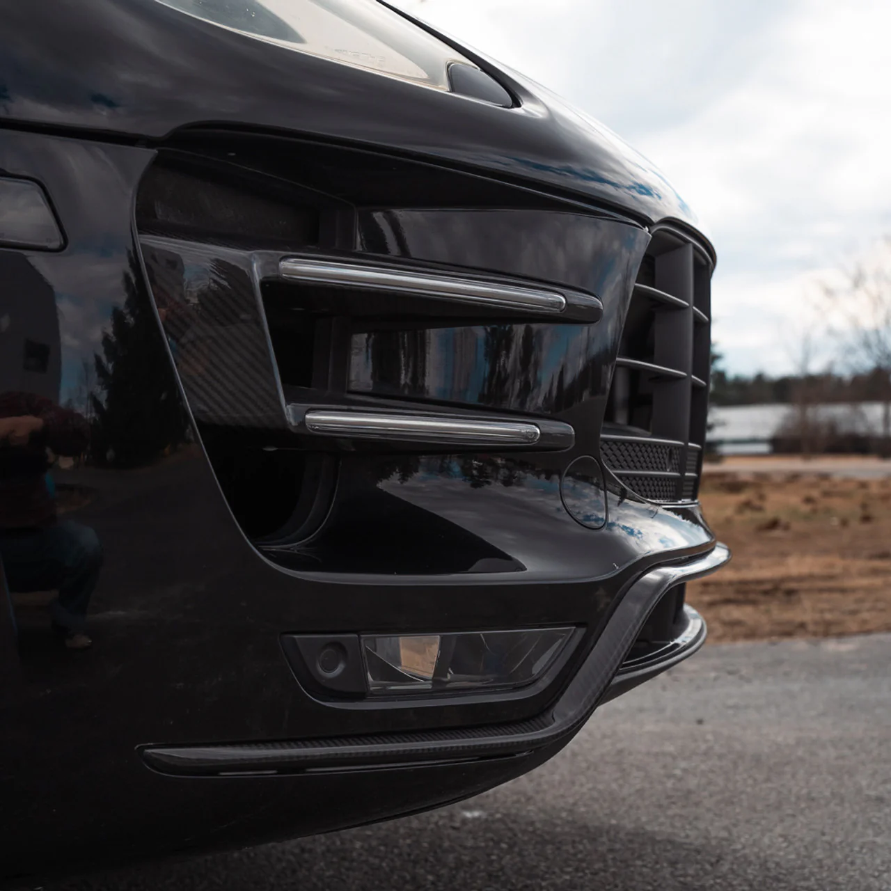 Rennline Carbon Fiber "Mustache" Front Lip for Macan - Image 8