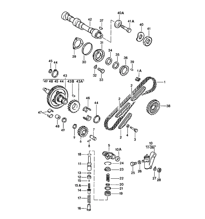 Right Side Chain Tensioner Sprocket Support for Porsche 911, 914-6, and 930 (1965-89) - Image 2