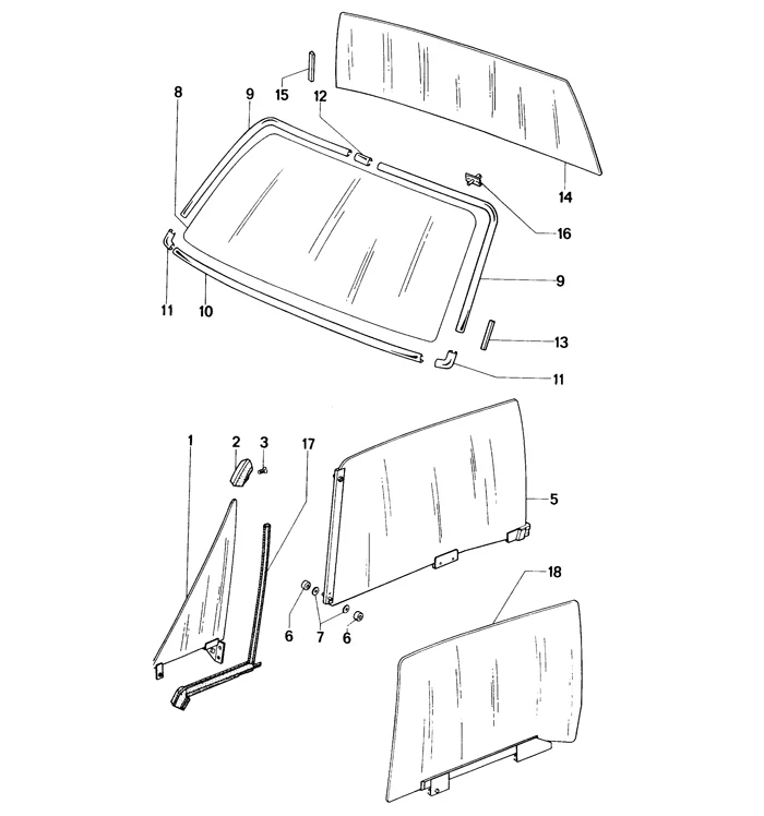Right Vent Window Seal for Porsche 914 (1970-76) - Image 2