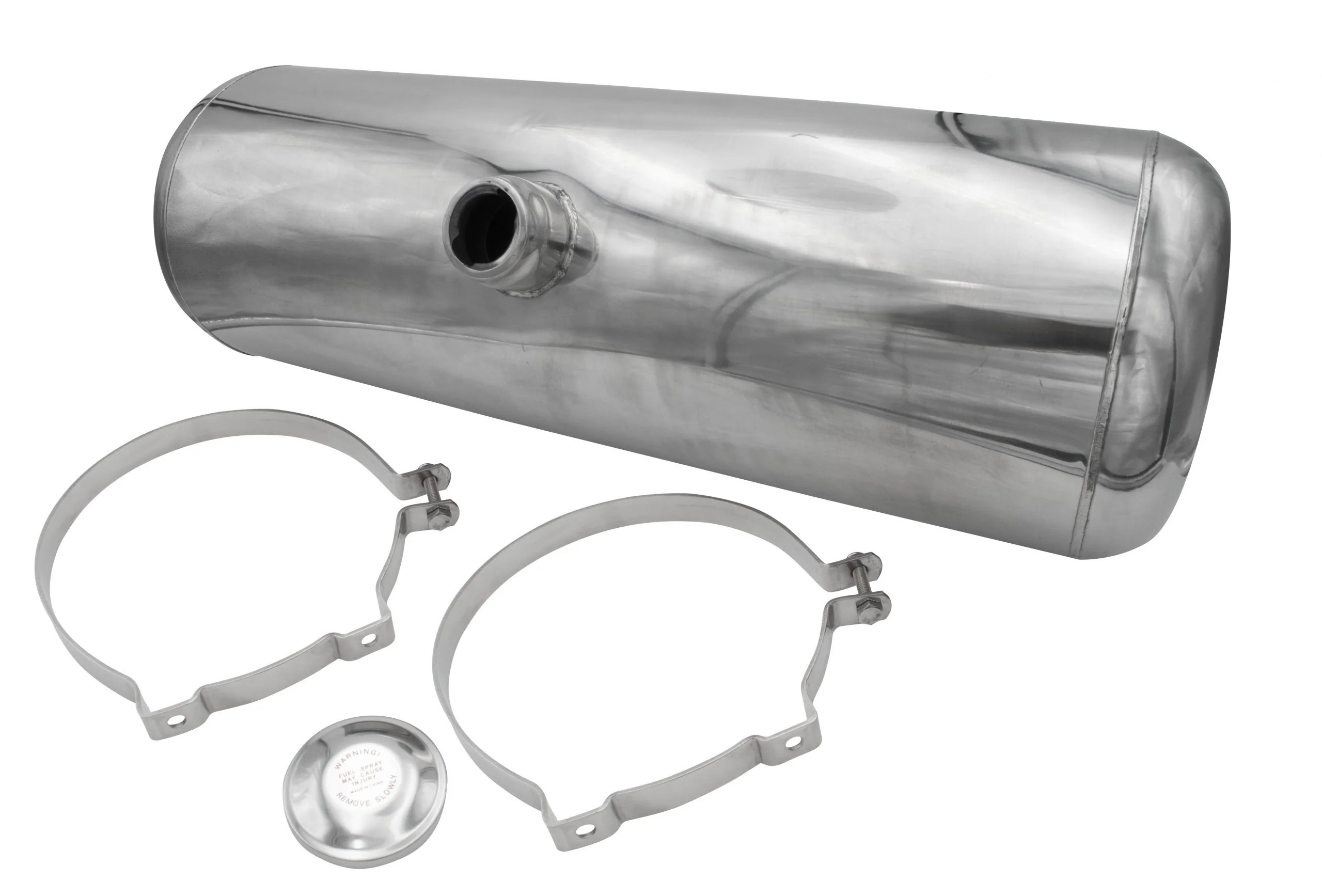 S/S Gas Tank, 10" X 30", Center Fill, 9.5 Gallon, S/S Cap