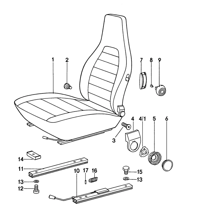 Seat Adjustment Knob for Porsche 911, 924, 928, 944 - Image 2