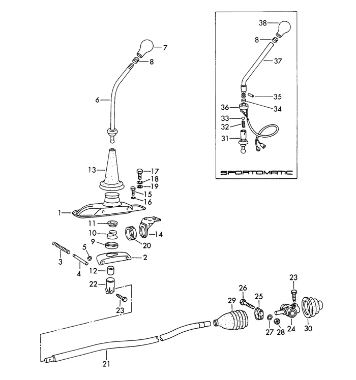 Shift Rod Boot for Porsche 911 and 912 (1965-73) - Image 2