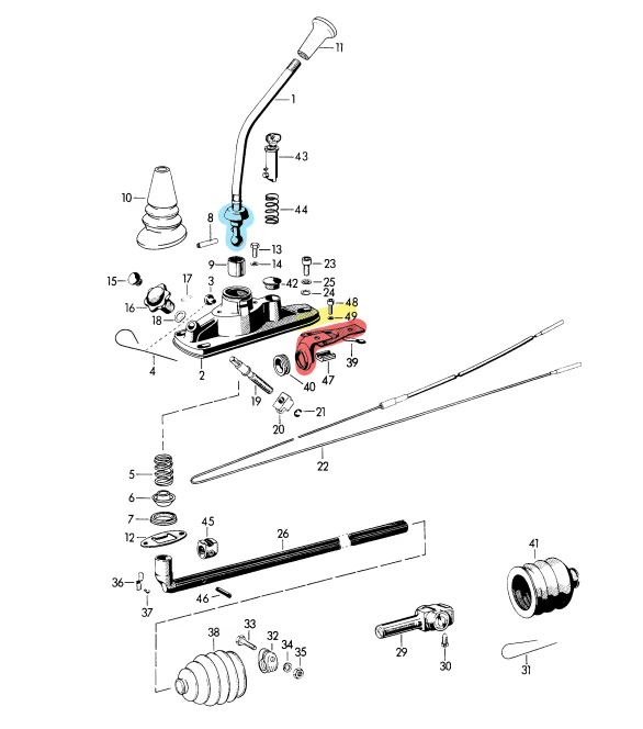 Short Shift Kit for Porsche 356B and C/911/912/914-6/914-4 (1958 - 72) - Image 2