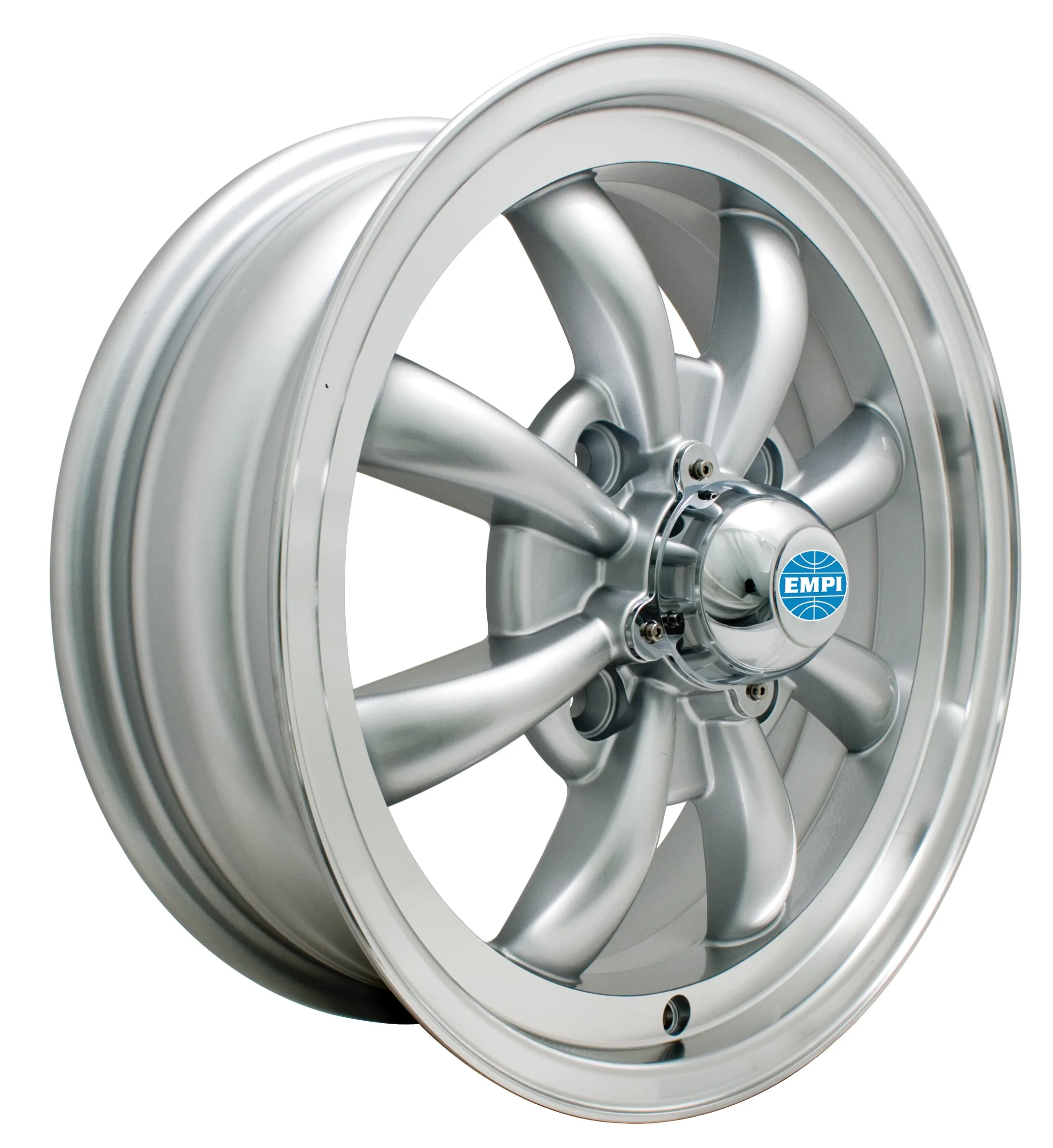 EMPI GT-8 Silver with Polished Lip 15 5 1/2 30 43/8 60• 4x130 141/2