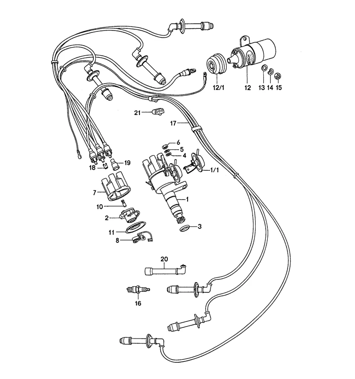 Spark Plug Wire Set with Stainless Steel Jacket for Porsche 911 (1974-89) - Image 2