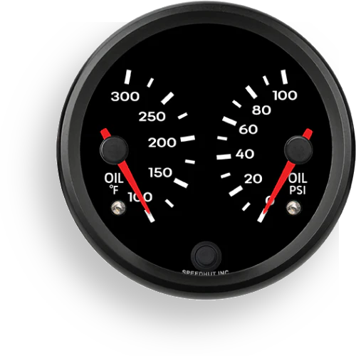 Speedhut 4" Dual Oil Temperature & Pressure Gauge - Image 2
