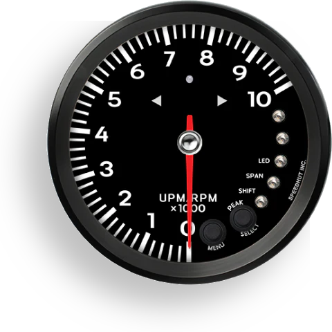 Speedhut 4.5" Tachometer - 10k rpm, with Shift Light